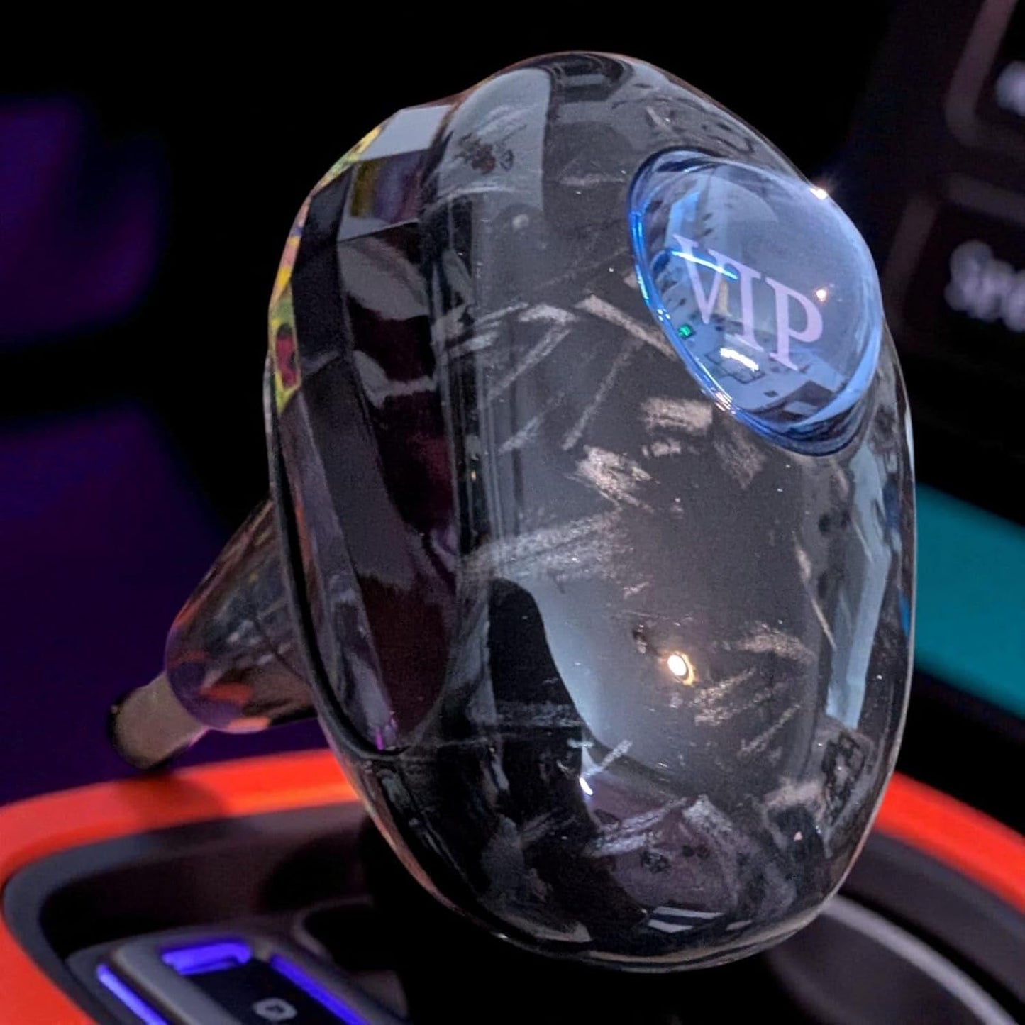 YOURKARTS Gear Shift Knob LED with Universal Fitting | Illuminated Gear Handle for Manual Automatic Cars | Premium Acrylic Build with Light-Up Feature for Stylish Night Driving (VIP)