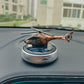 YOURKARTS.COM Helicopter-Shaped Car Air Freshener (Silver) – Solar Powered Essential Oil Diffuser for Car Interiors, Office Table & Home Use car Accessories 2025
