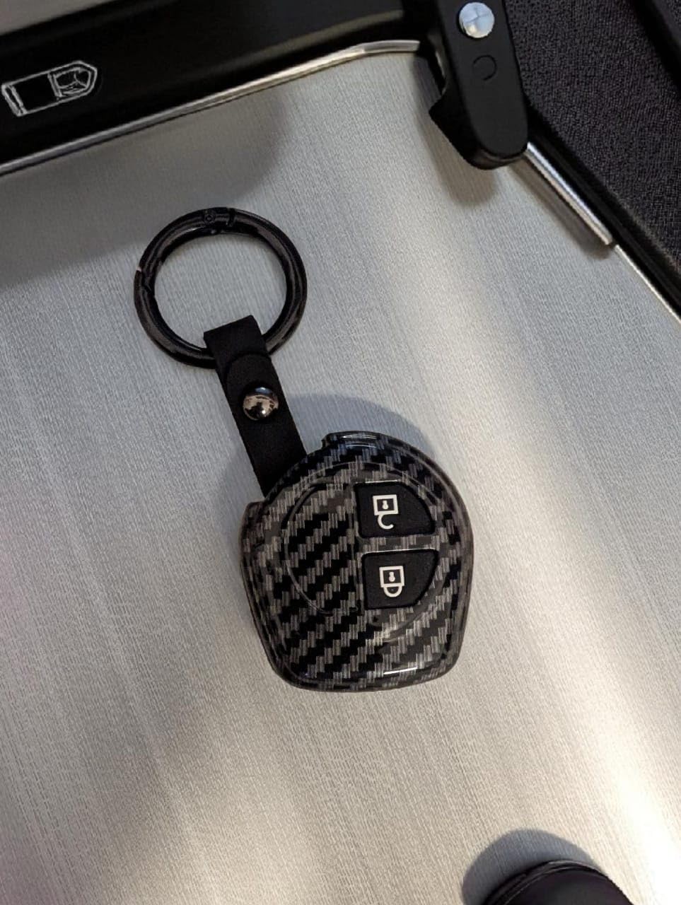 YOURKARTS.COM Car Key Cover ABS Carbon Case Anti-Break Key Shell S-Presso,Swift,SX4,DZire,Ignis,Alto,Vitara Brezza,Celerio,Ertiga,Ciaz,SCross,Baleno,Ritz 2 Button