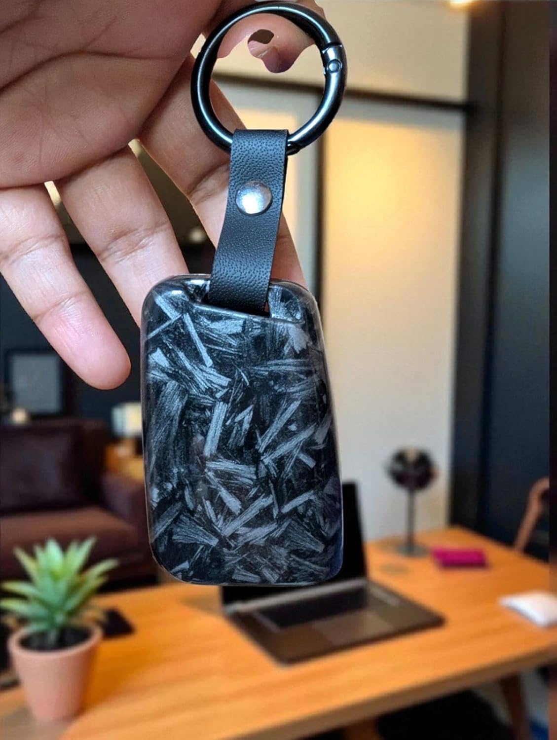 YOURKARTS.COM Car Key Cover ABS Carbon Case Anti-Break Key Shell Compatible with Volkswagen Polo Vento Jetta Ameo Passat and Skoda Rapid Laura Superb Octavia Fabia Yeti Folding Key(Pack of 1)