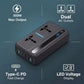 300W Car Power Inverter Laptop Charger with 3 USB & 1 C Type Fast USB Charging Ports