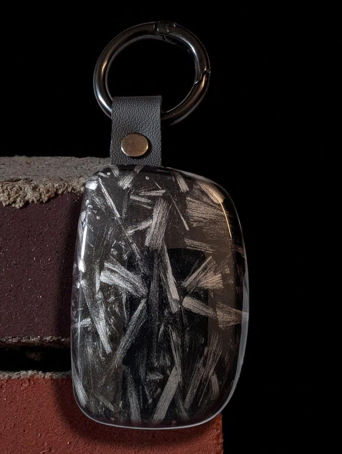 YOURKARTS.COM Car Key Cover Premium Carbon A+ Design Compatible With Hyundai Creta 2024,Creta ev, Alcazar Luxury Waterproof Key Shell & Full Protection 4 Button