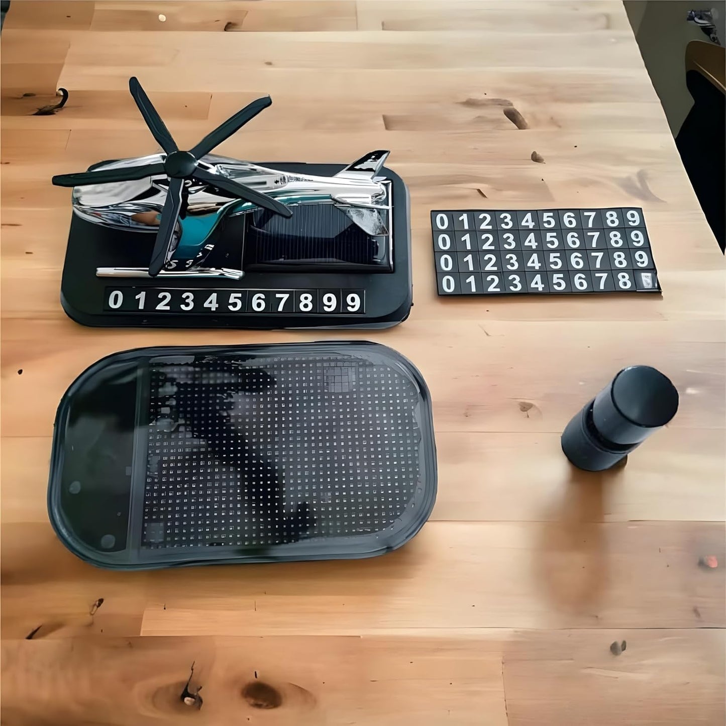 YOURKARTS.COM Solar Car Perfume Diffuser – Aircraft Design Metal Body with Rotating Wing, Solar-Powered Aromatherapy & Car Decoration – Long-Lasting Car Fragrance | car accessories 2025 (Silver)