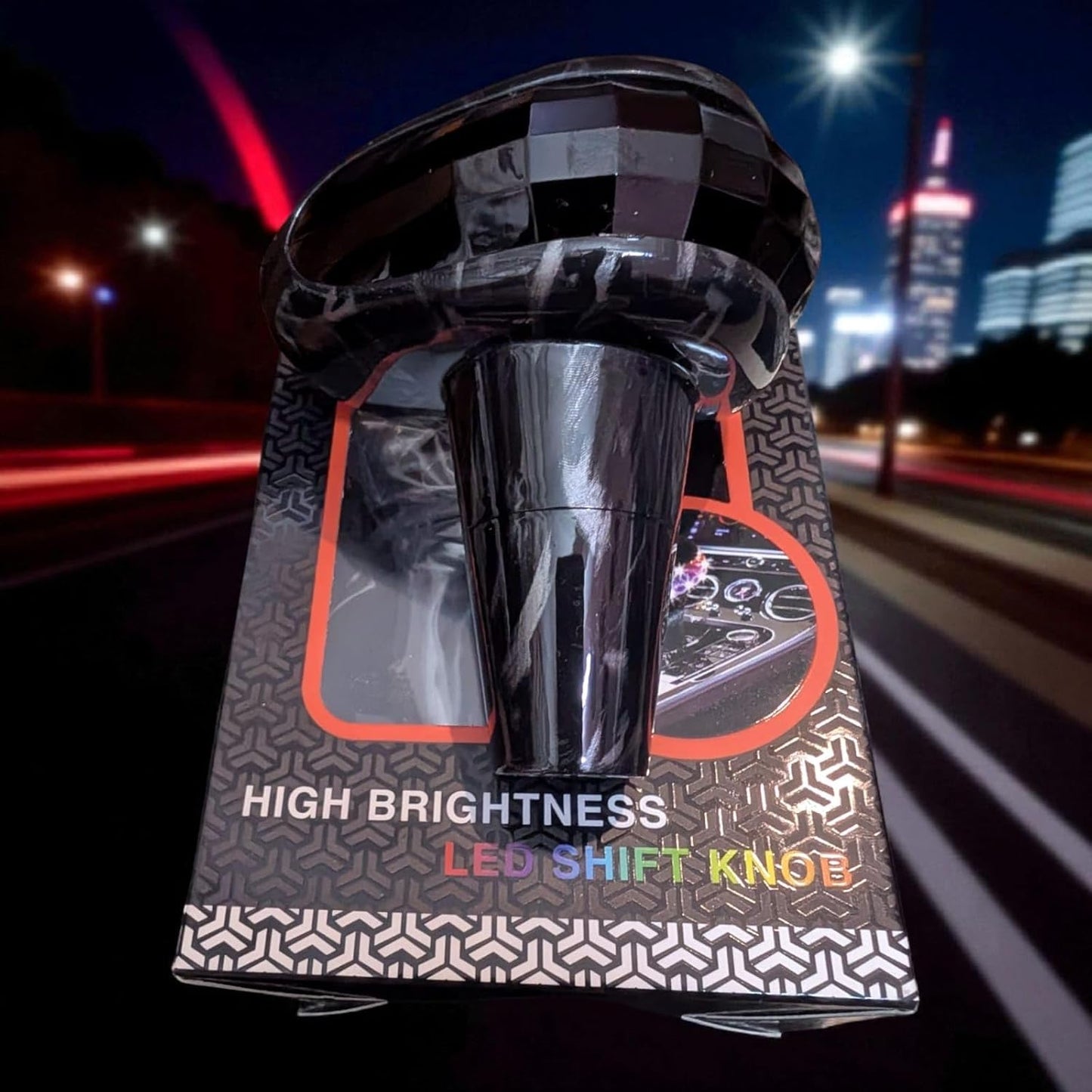 YOURKARTS Gear Gear Knob LED with Logo Crown King Universal fit | Illuminated Gear Handle for Manual Automatic Cars | Premium Acrylic Build with Light-Up Feature for Stylish Night Driving (Crown)