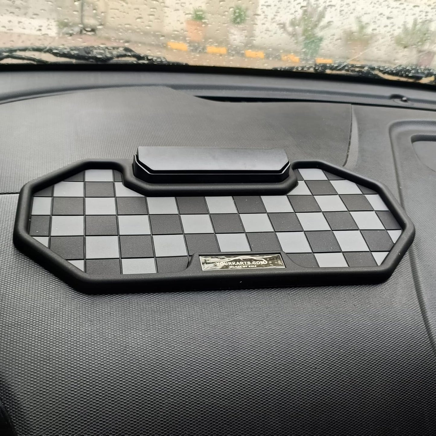 Yourkarts Anti-Slip Car Dashboard Mat for Phone, Universal Non-Slip Sticky Rubber Pad, Superior Anti-Slip Technology