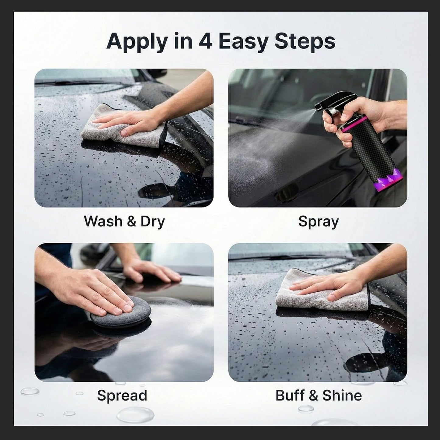Ceramic Spray Coating for Cars, High Shine Car Wax with Paint Protection