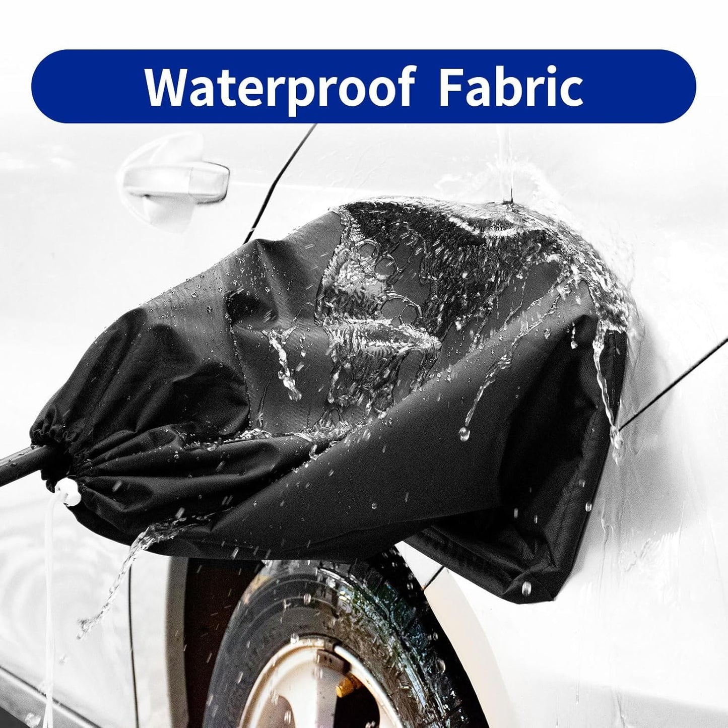 Waterproof EV Charging Port Cover – Magnetic Weatherproof Shield for Outdoor Charging | Protects EV Charging Tram from Rain, Dust & Snow | Universal Fit with Velcro Tight Seal