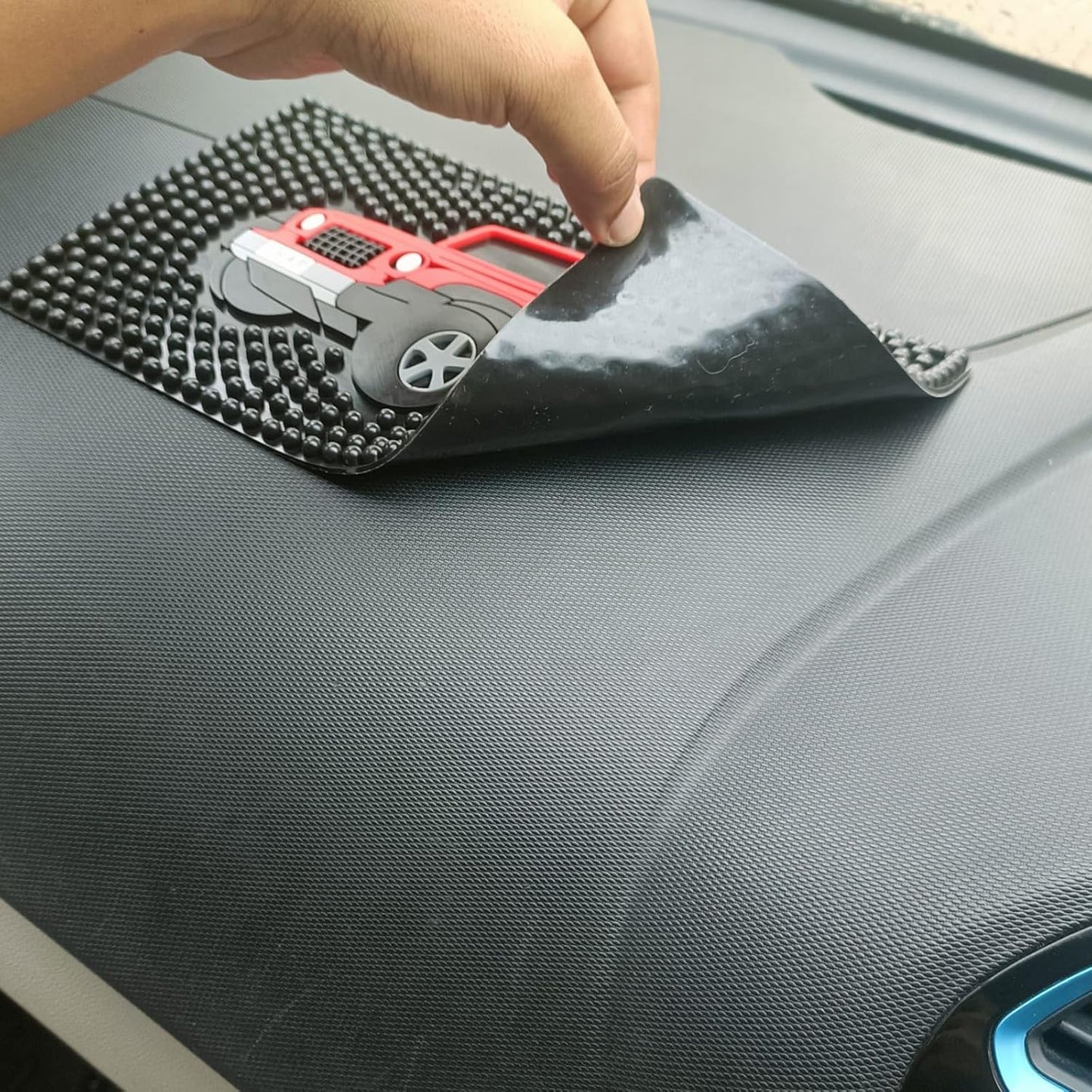 YOURKARTS.C0M Anti-Slip Car Dashboard Pad with Mobile Holder – Non-Slip Dashboard Mat with Anti-Skid Grip Mount for All Smartphones | Off-Road Thar Theme | car Accessories 2025