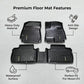 EV Car Floor Mats Compatible with Tata Curvv EV, Waterproof and Washable