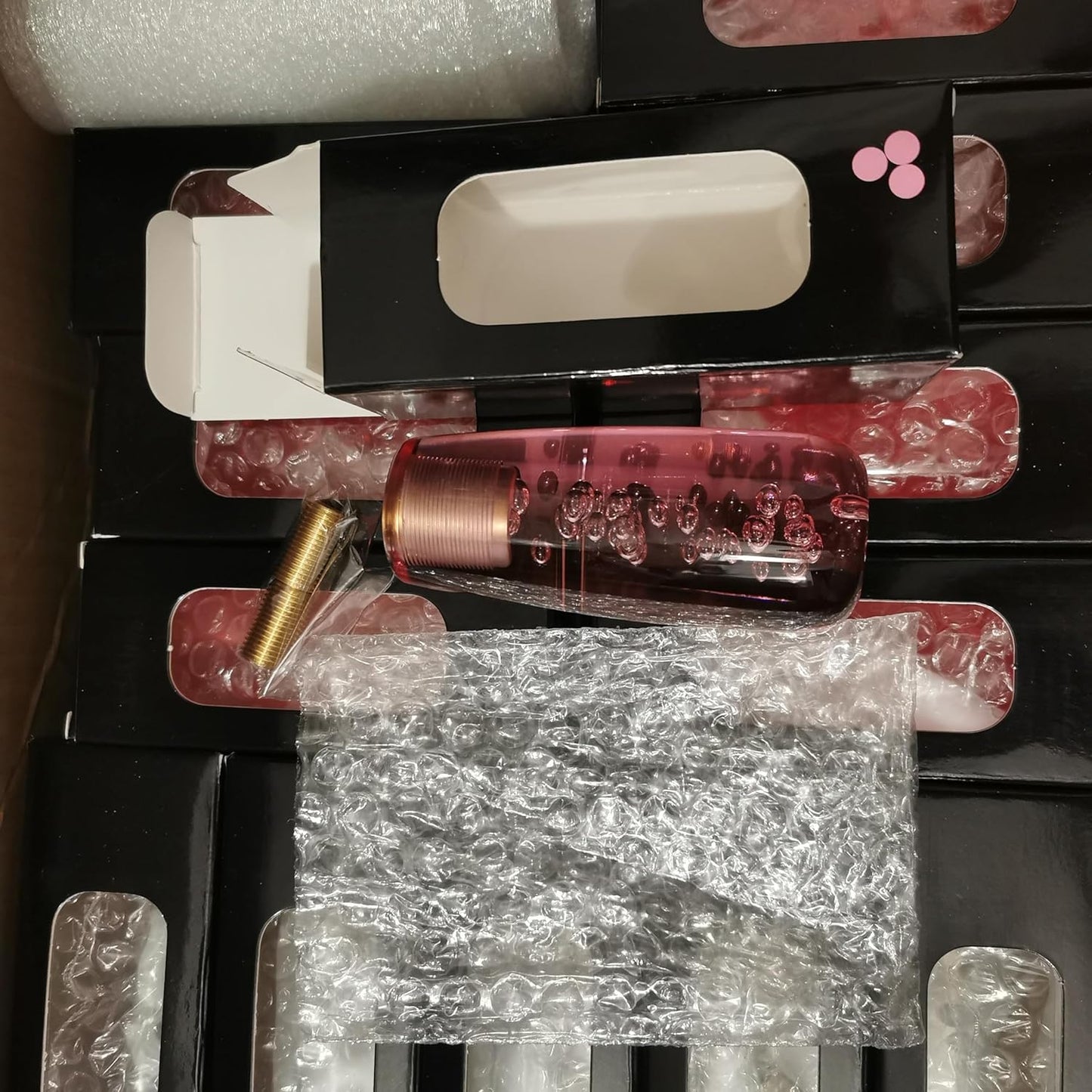 YOURKARTS.COM Crystal LED Gear Knob for Car – Universal Fit Design with USB Powered Multi-Color LED Light | Transparent Illuminated Gear Shifter for Manual Cars (Red, 15cm)