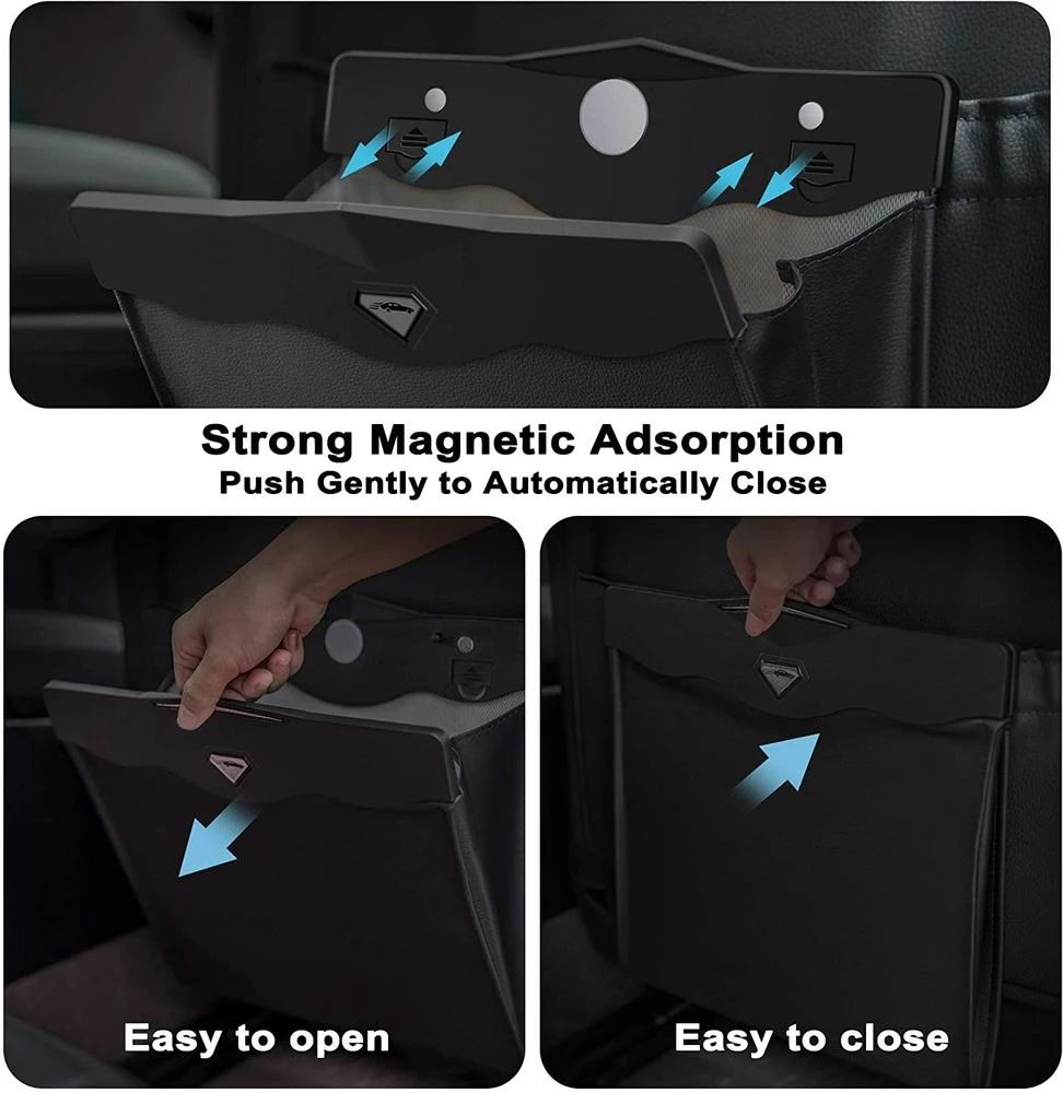 Car Trash Bag Portable Interior Hanging Garbage Bin Holder Seat Organizer