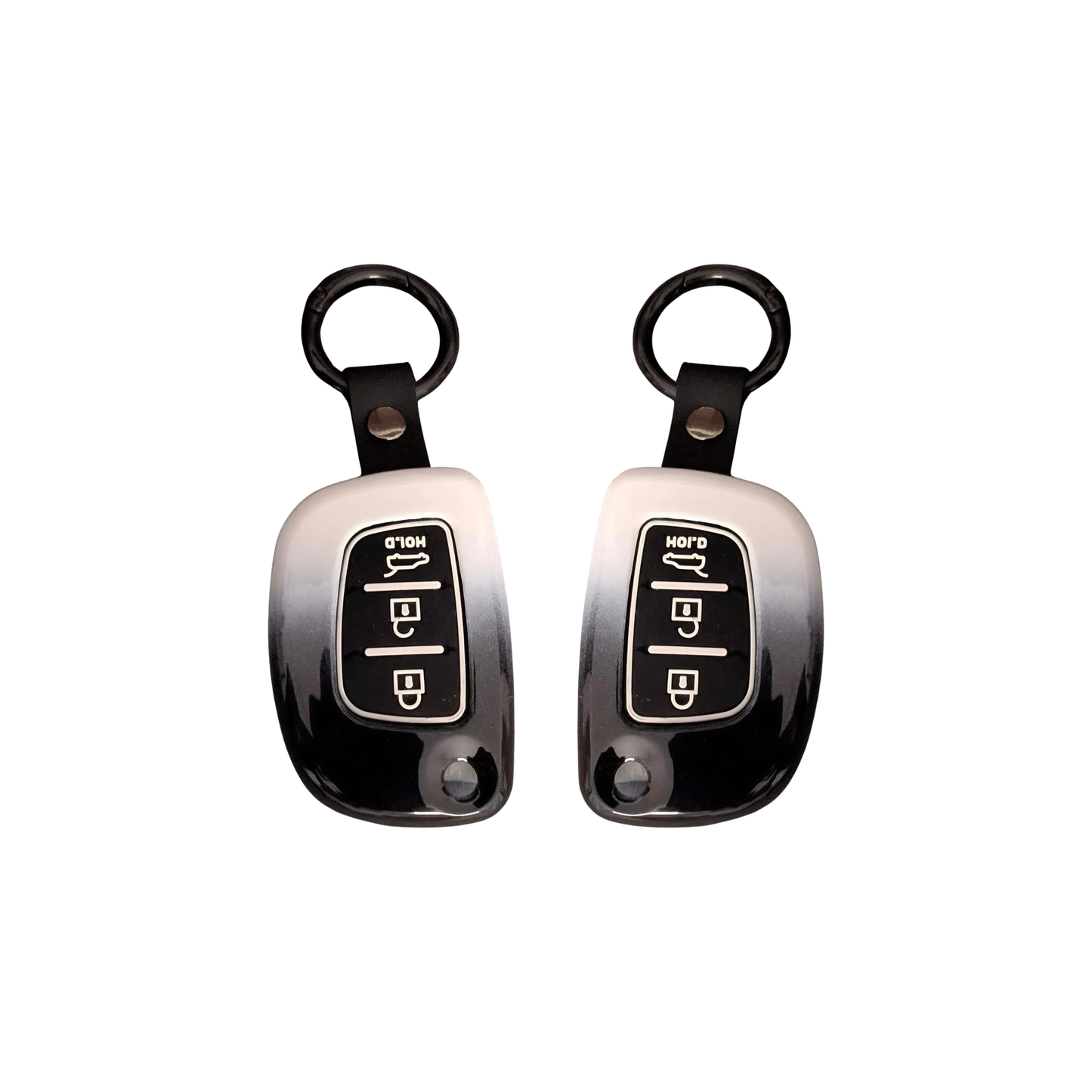 Premium Carbon A+ Design Key Cover for Hyundai Grand i10, i20 & Creta 3-Button Keys (Shade)