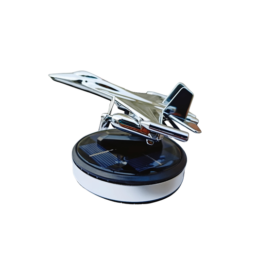 Solar Powered Car Perfume Diffuser/Dispenser, Jet Plane Design For Car Dashboard