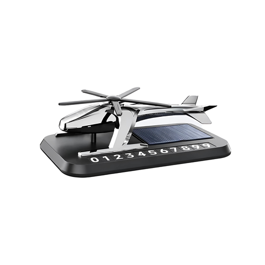 Aircraft Style Solar Car Perfume Diffuser with Rotating Wing, Metal Aromatherapy Decor