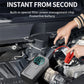 Portable Tyre Inflator with Jump Starter, Rechargeable Air Compressor Emergency Power Pump with LED Light