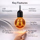 Adiyogi Shiva LED Car Hanging Light, USB Rechargeable, Car Mirror Decoration