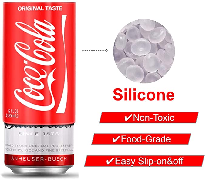 YOURKARTS.COM Silicone Can Sleeve for Cola Beer for 550ML Cans – Looks Like Regular Soda Can | Hide Alcoholic Beverage Easily | Reusable Cooler Sleeve...